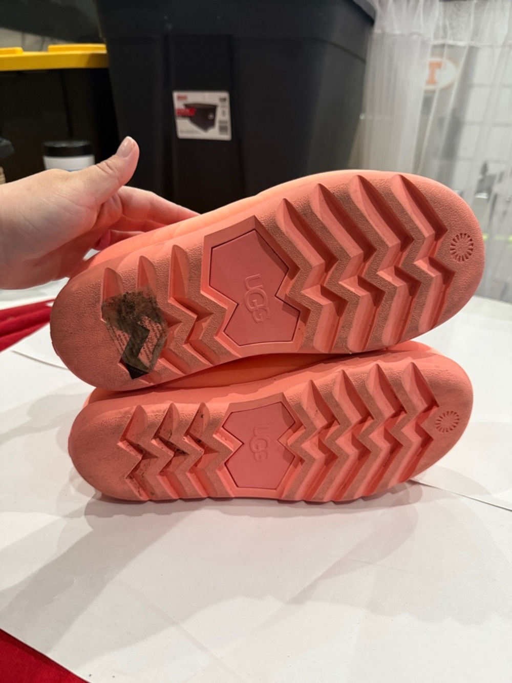 UGG Coral Pink Puffy Ankle Winter Boots - Picture 4 of 4